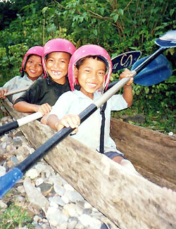 Kids kayaking